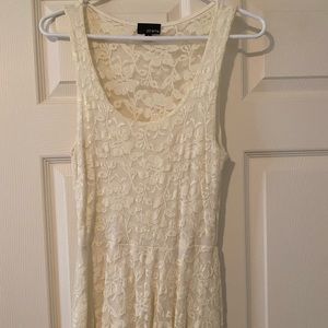 White/Cream Lace Mini Dress